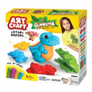 Set pasta modelatoare 3d dinozauri
