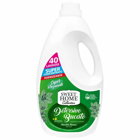 Detergent lichid pentru rufe Sweet Home Mosc Alb, 40 spalari, 2000 ml