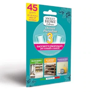 Odorizant dulap haine bumbac, Sweet Home, 3 buc
