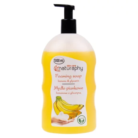 Sapun lichid spuma cu banane si glicerina, Naturaphy, 1000ml