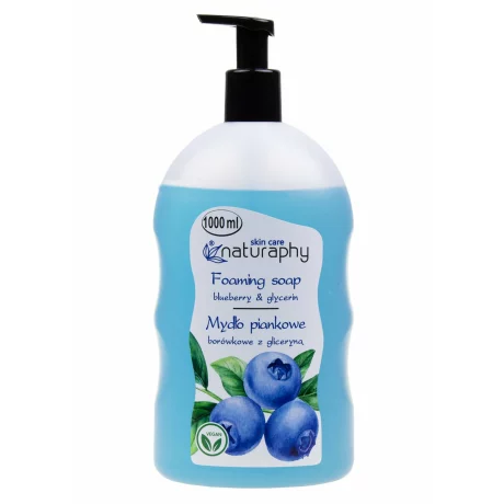 Sapun lichid spuma cu afine si glicerina, Naturaphy, 1000ml