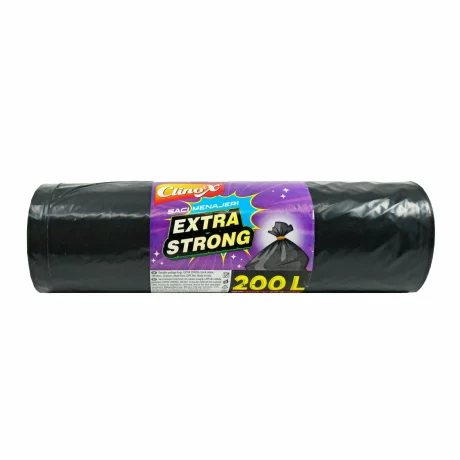 Saci menajeri CLINOX extra strong 240L, 10 buc negri