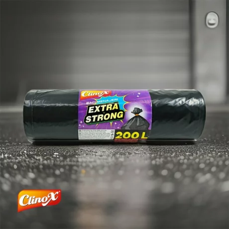 Saci menajeri CLINOX extra strong 240L, 10 buc negri