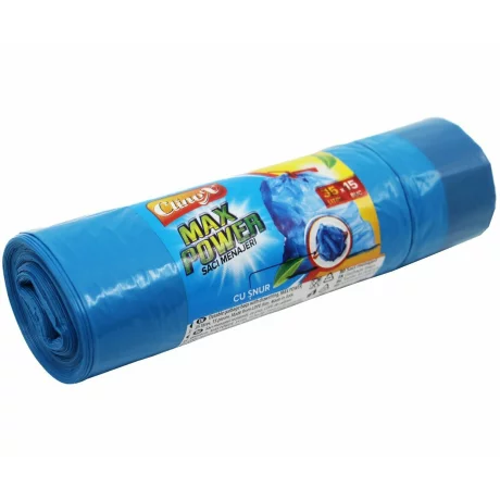 Saci menajeri CLINOX max power cu snur 35L, 15 buc