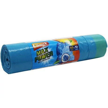 Saci menajeri CLINOX Max Power cu snur 60L, 10buc
