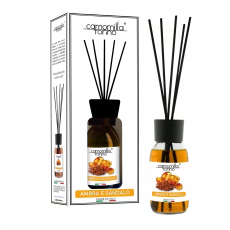 Difuzor de parfum, &quot;Camomilla Torino&quot;, Ambra e Sandalo, 125ml, Linea Bianca