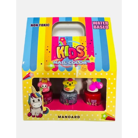 Set Oja copii pe baza de apa 3x9ml, Manoard Casuta Albastru