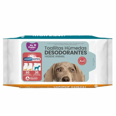 Servetele umede My Puppy 4in1 deodorant pentru igiena animalelor 60/30 buc