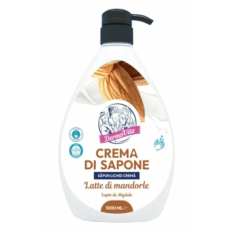 Sapun lichid crema Dermovita Lapte de Migdale, 1000ml