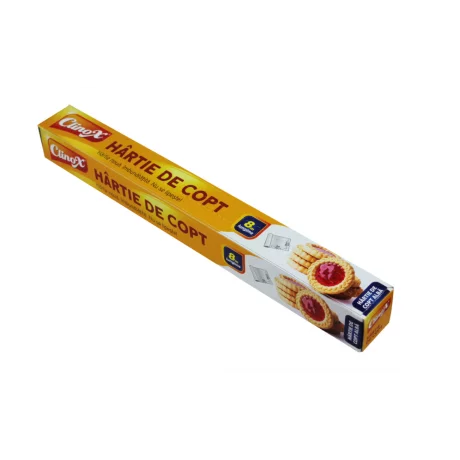 Hartie de copt Clinox, 8m x 38cm, antiaderenta, 1 bucata