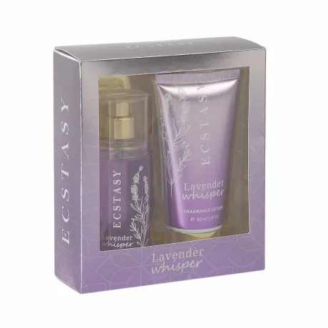 Set cadou Ecstasy Lavender Whisper, Crema de corp 90 ml + Body Mist 90 ml