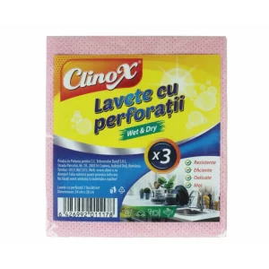 Lavete umede cu perforatii, 34*38cm, Clinox, 3buc/set