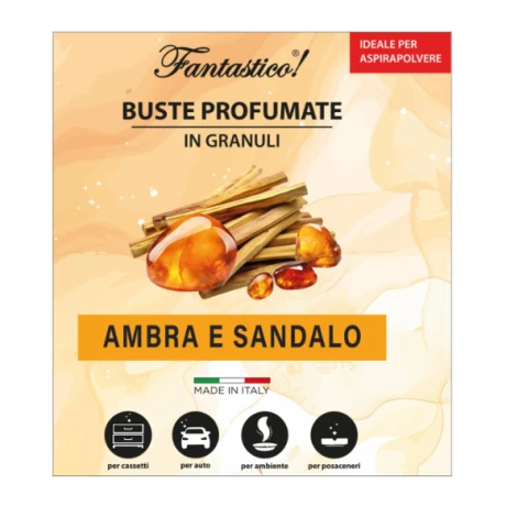 Plic granule odorizant Fantastico, Ambra si Lemn de Santal, 40gr