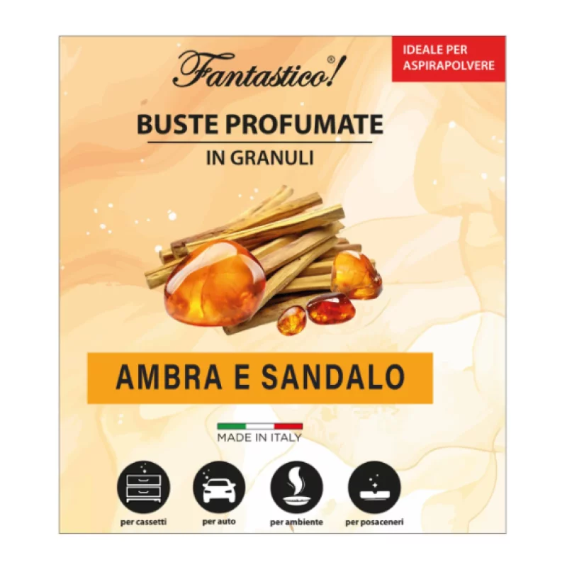 Plic granule odorizant Fantastico, Ambra si Lemn de Santal, 40gr