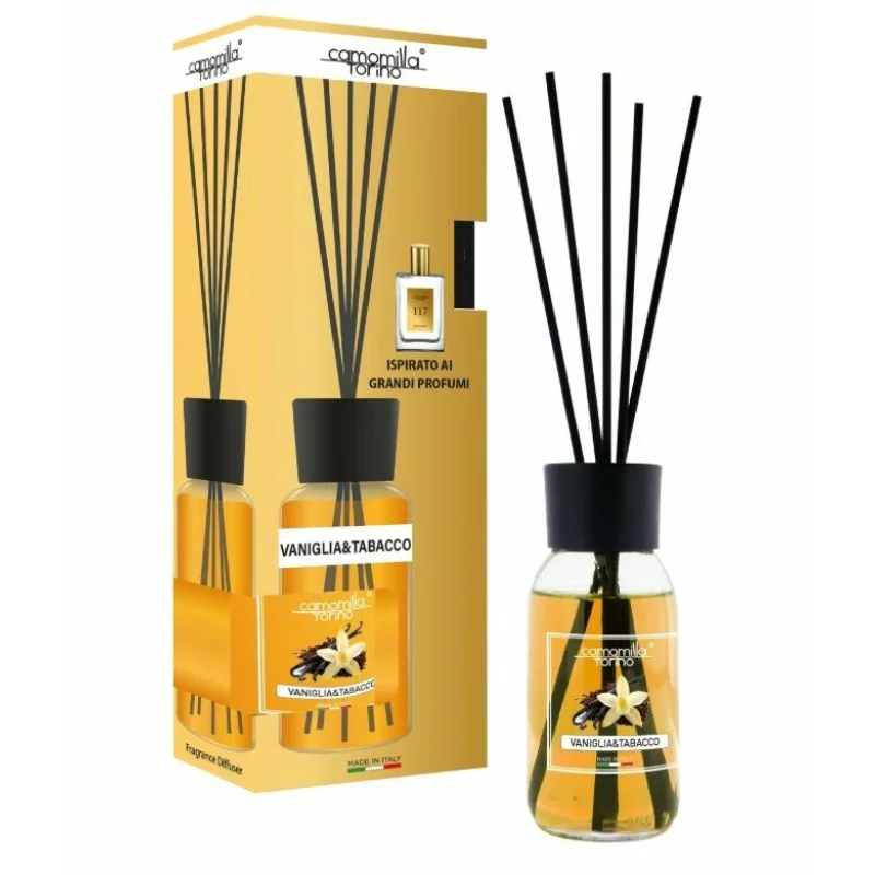 Odorizant de camera Camomilla, Linea Moda, Vaniglia e Tabacco, 125 ml